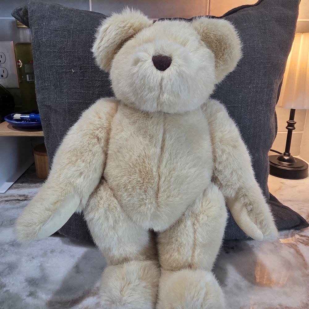 Plush Cream Teddy Bear Soft Stuffed Animal